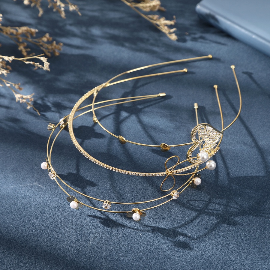 Băng Đô Cài Tóc Bằng Hợp Kim Đính Đá Và Ngọc Trai Thời Trang Cho Nữ