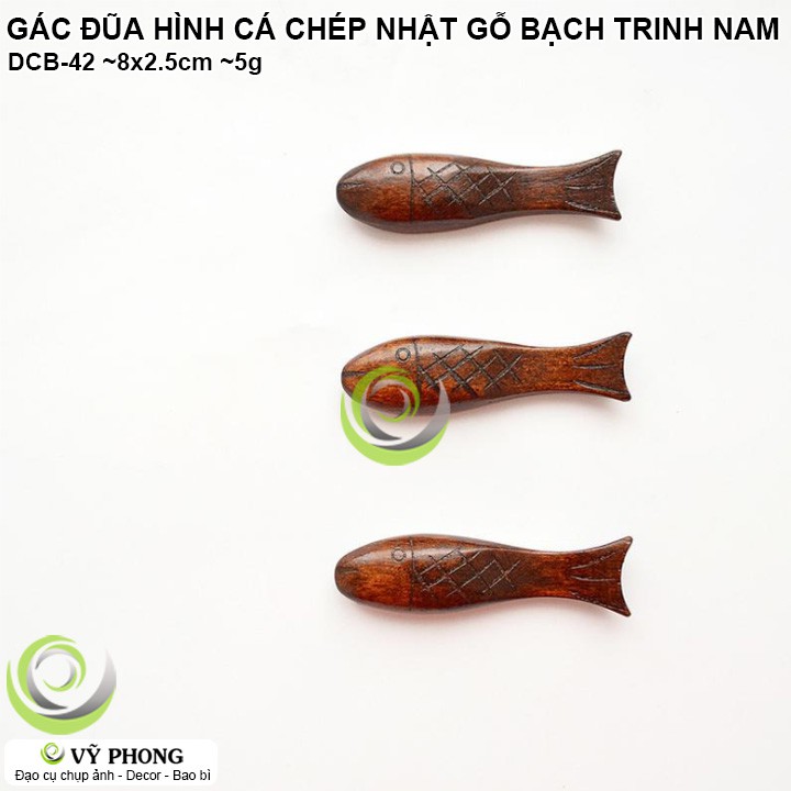 MIẾNG GÁC ĐŨA GỖ TRINH NAM HÌNH CÁ CHÉP PHONG CÁCH NHẬT BẢN TRANG TRÍ CHỤP HÌNH ĐẠO CỤ CHỤP ẢNH SẢN PHẨM INS DCB-42