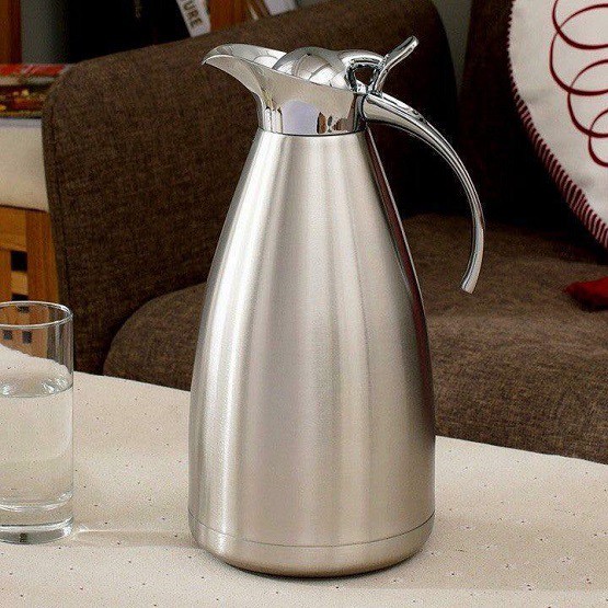Bình giữ nhiệt 2 lít Inox cao cấp - phích nước mỏ vịt Inox 304 có tay cầm cách nhiệt