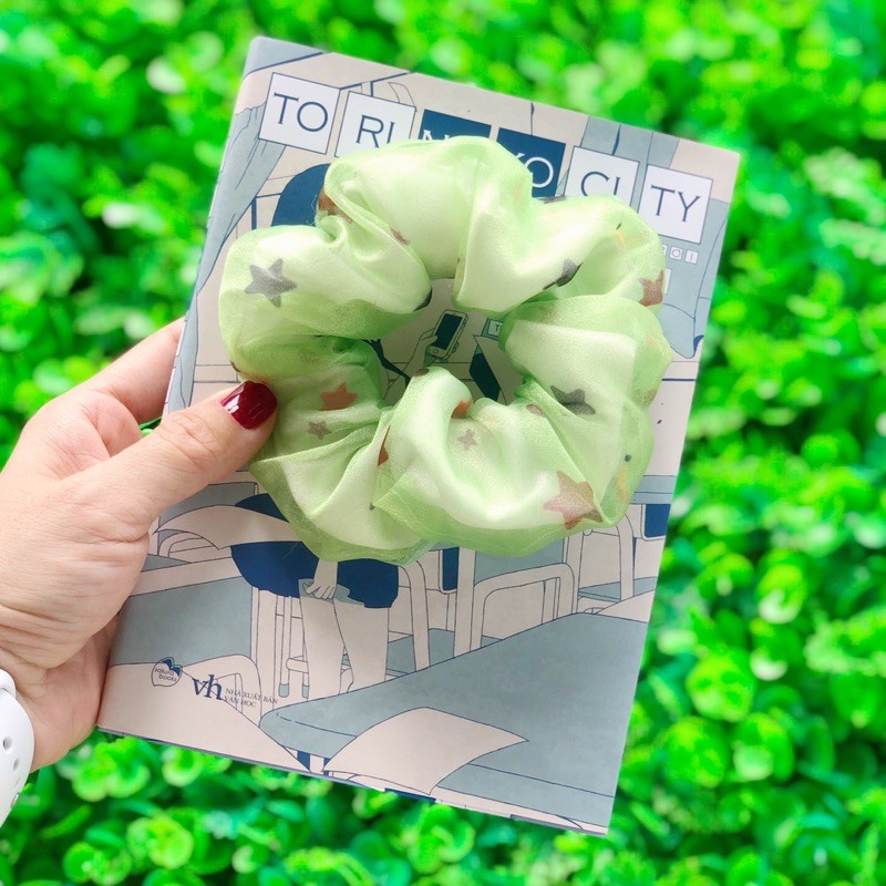 Buộc tóc SCRUNCHIES galaxy sao 2 lớp trẻ trung