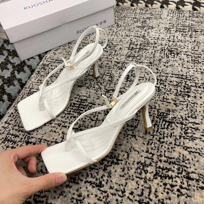 Giày Sandal cao gót nữ 7p gót nhọn dây mảnh xỏ ngón Giày Sandal cao gót nữ HACHIKI