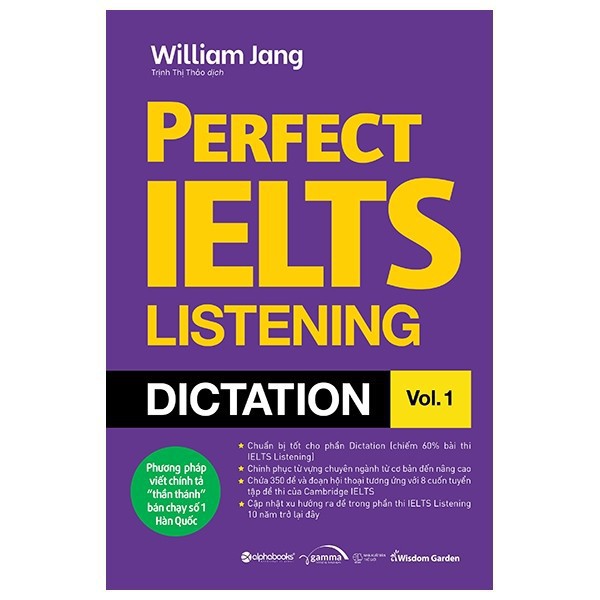 Sách AlphaBooks - Perfect IELTS listening dictation vol.1