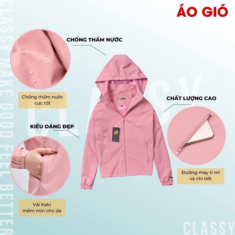 Áo gió Nữ 2 lớp chống nắng, chống gió, chống bụi, chống nước