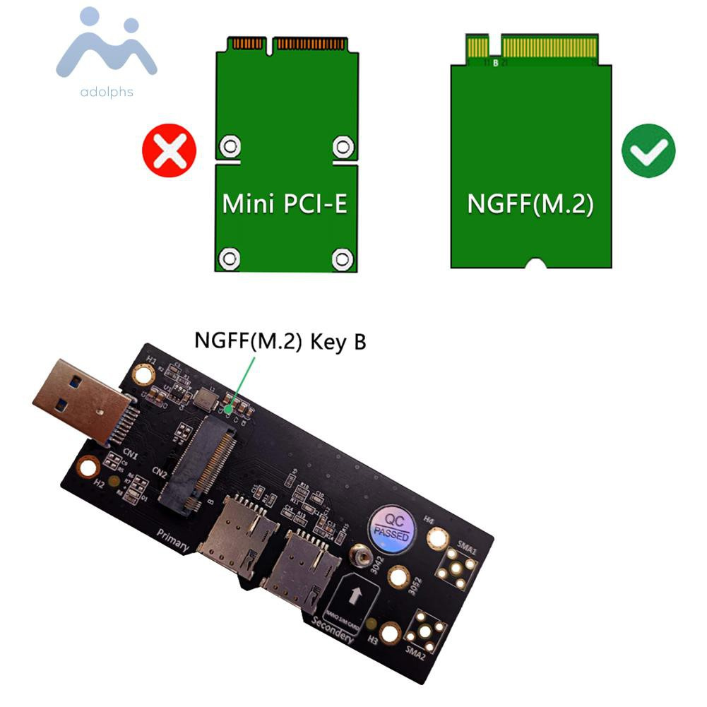 Card Chuyển Đổi Adolphs Ngff M2 Sang Usb 3.0 W / Sim Cho 3g / 4g / 5g | BigBuy360 - bigbuy360.vn