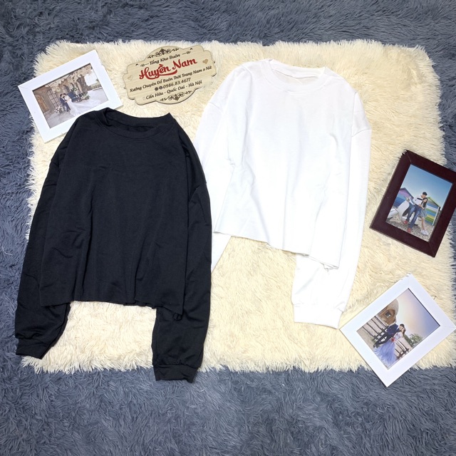 [Mã FASHIONT4WA2 giảm 10K đơn 50K] áo croptop dài tay chất da cá | BigBuy360 - bigbuy360.vn