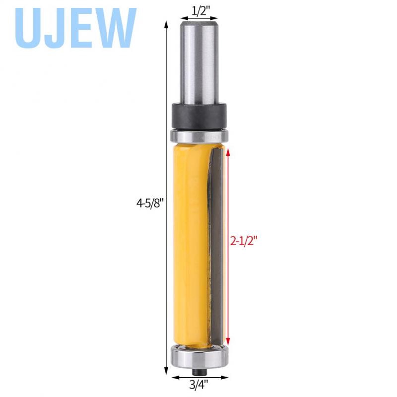 Mũi phay cắt gỗ thẳng dài 2-1/2\" đường kính cạnh 3/4\" có trục 1/2\"
