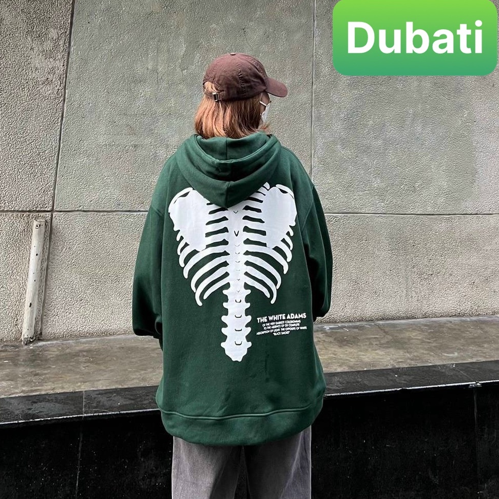 ÁO NỈ, ÁO KHOÁC HOODIE XƯƠNG NGƯỜI SIÊU NGẦU NAM NỮ PHONG CÁCH HÀN QUỐC - DUBATI FASHION
