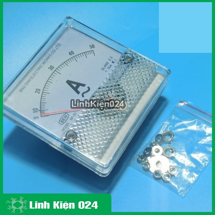 Đồng hồ Ampe kế xoay chiều BEW 8x8x3.5Cm