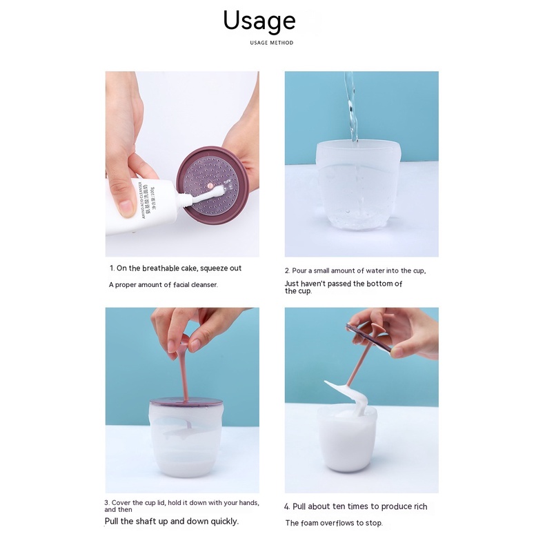 Cốc Tạo Bọt Sữa Rửa Mặt Bằng Nhựa Dày Dặn Sáng Tạo