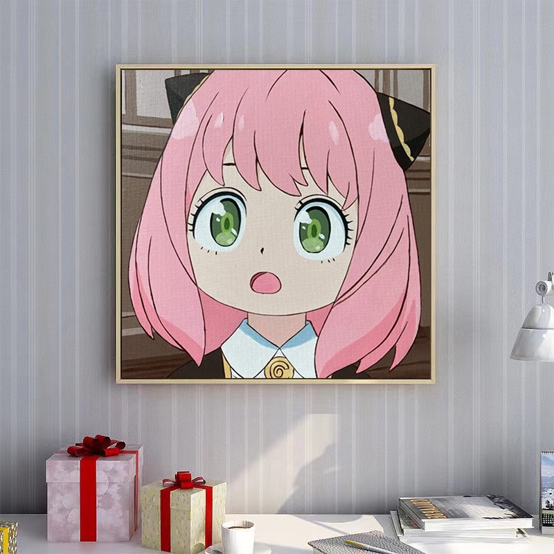 Bộ tranh sơn dầu acrylic Hamlet tô màu theo số hình nhân vật Aniya làm quà tặng dành cho trẻ em cỡ 20 * 20/30 * 30 cm