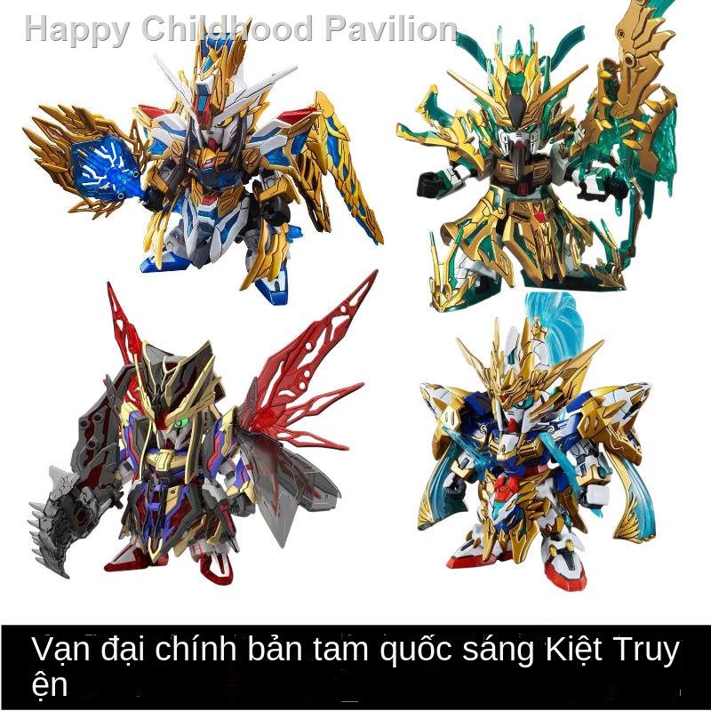 ♤☑♧Bandai Gundam Assembly Model Tam Quốc Chuangjie Chuan SD Gundam Liu Bei Guan Yu Lu Bu Q Version BB Warrior Sima Yi