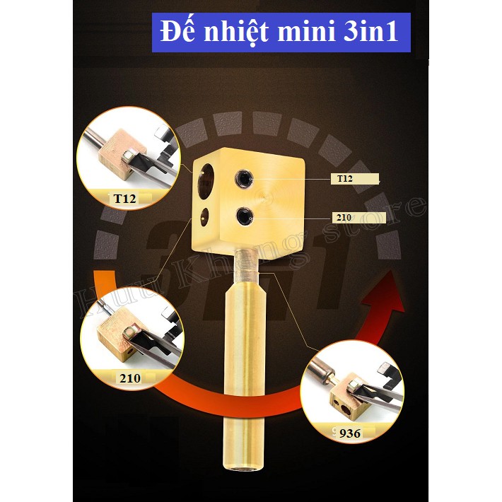 Đế nhiệt mini gắn tay hàn 936/T12/210