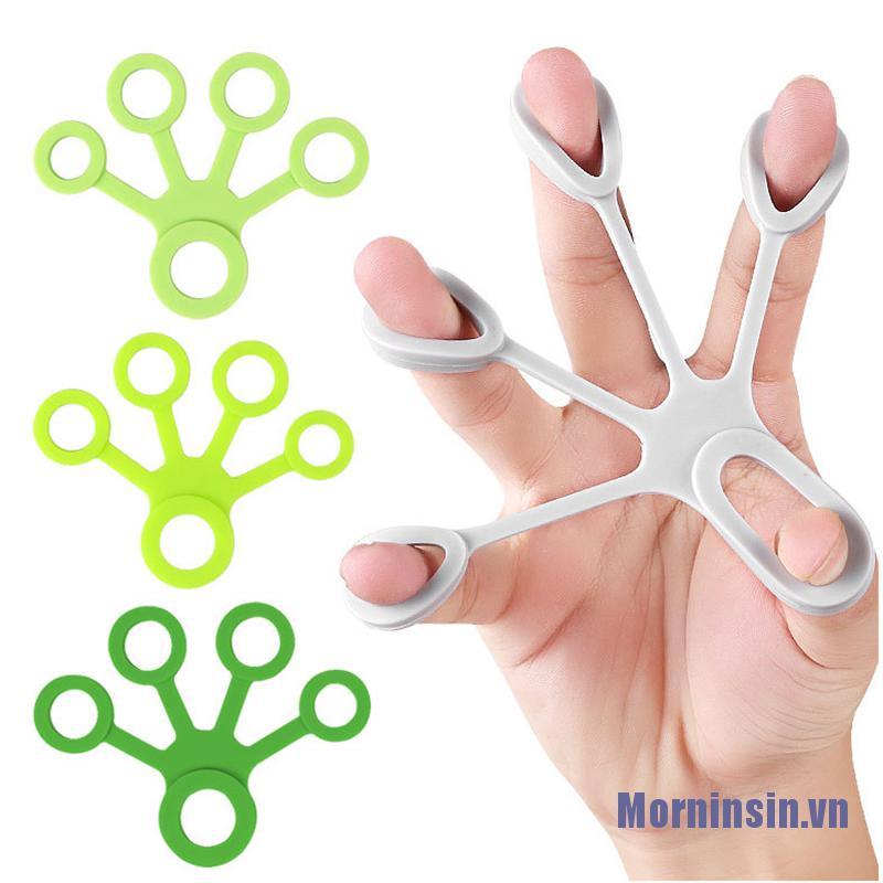 ༺๑Morninsin๑༻Silicone Expander Hand Grip Finger Training Strength Resistance Bands Fitness
