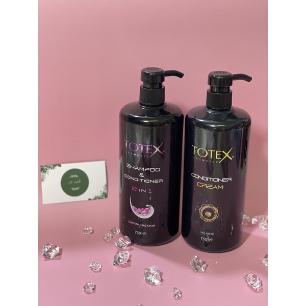 Vỏ trầy  Cặp Dầu Gội 2 in 1 Totex Shampoo Phục Hồi Tóc Bị Hư Tổn 750ml, Dầu Xả Bảo Vê Phục Hồi Tóc Hư Tổn 750ml