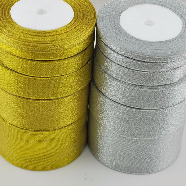 Ruy băng kim tuyến / ruy băng nhũ cuộn 20 mét