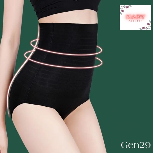 Loại 1- Quần lót su gen bụng định hình cạp cao có thanh chống cuộn chất vải mát lạnh_quần gen bụng su lụa