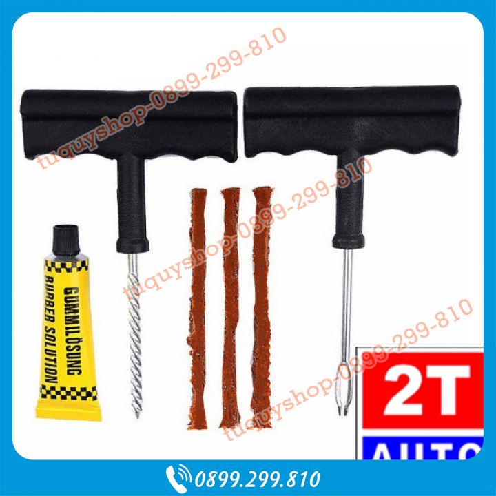 01 Bộ Dụng Cụ Vá Lốp Xe Không Ruột Không Săm Tiện Dụng - vá lốp không săm ô tô xe máy SKU:272