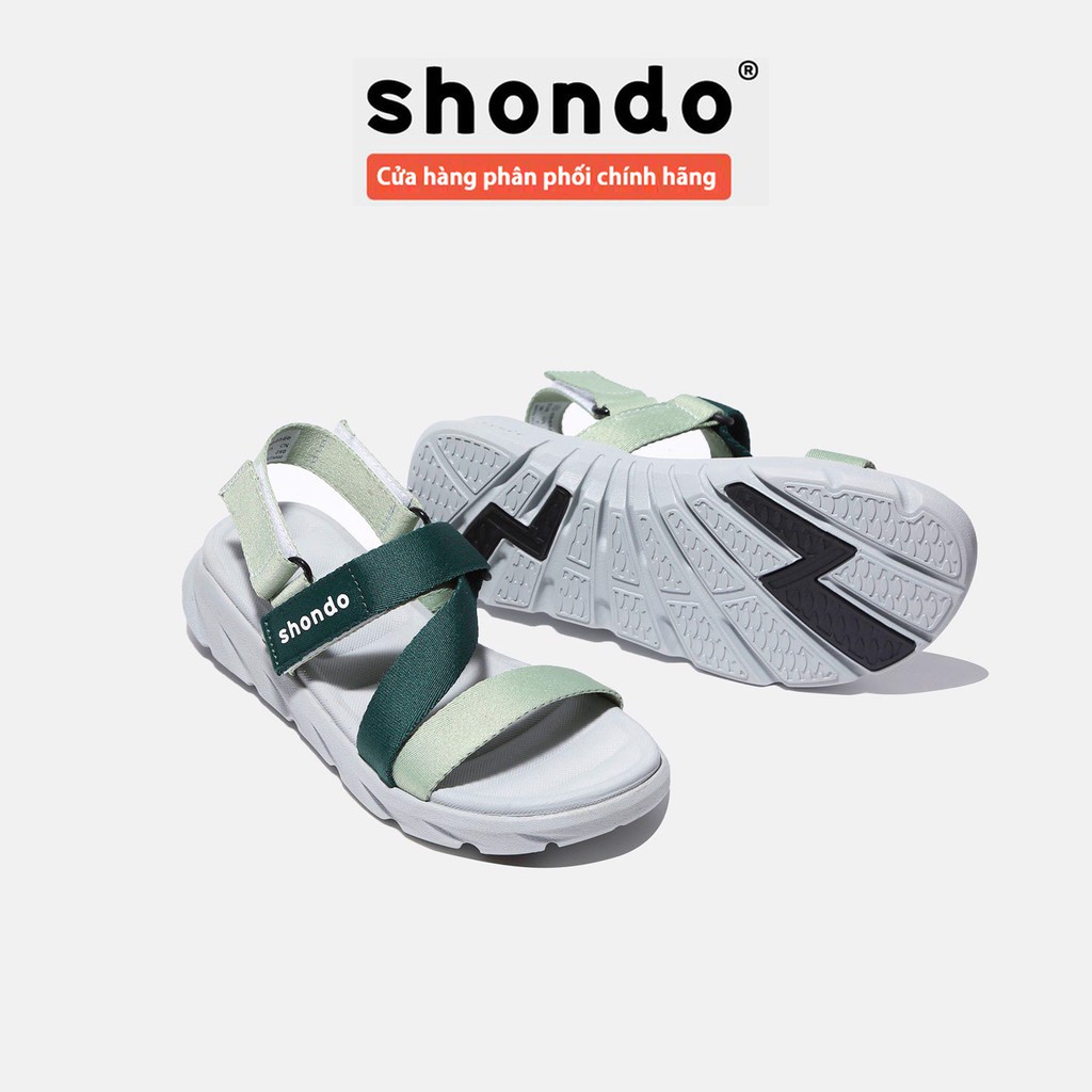 Giày Sandals SHONDO F6 Sport Chính Hãng - Mã F6S2140 Màu Ombre Xanh Lá