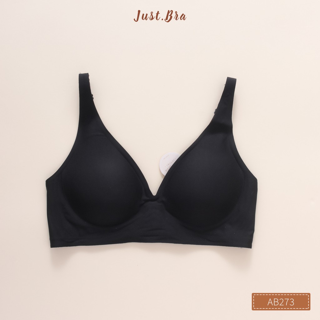 Áo ngực Just Bra thiết kế trơn chất su mịn êm ái, mút mỏng tiện lợi AB273