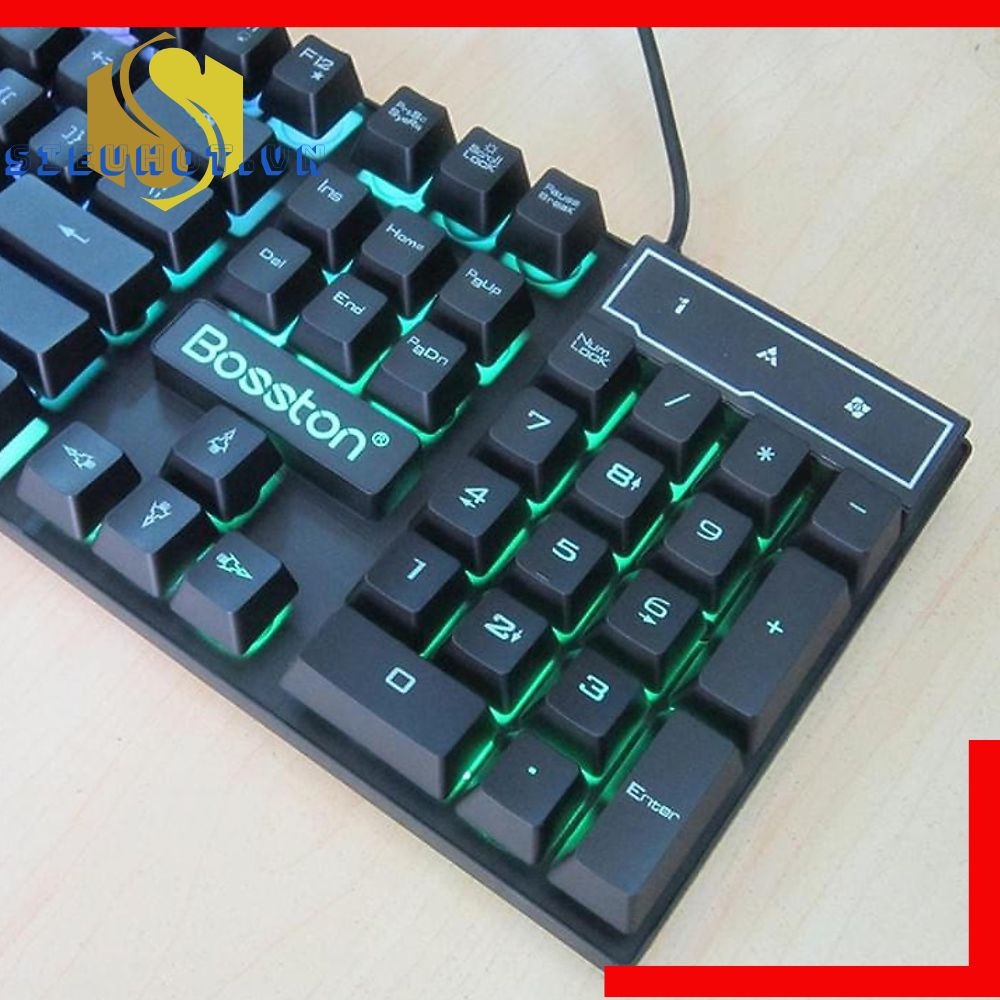 Bàn Phím Giả Cơ BOSSTON 803 Led Chuyên Game Keyboard Máy Tính Có Dây Văn Phòng