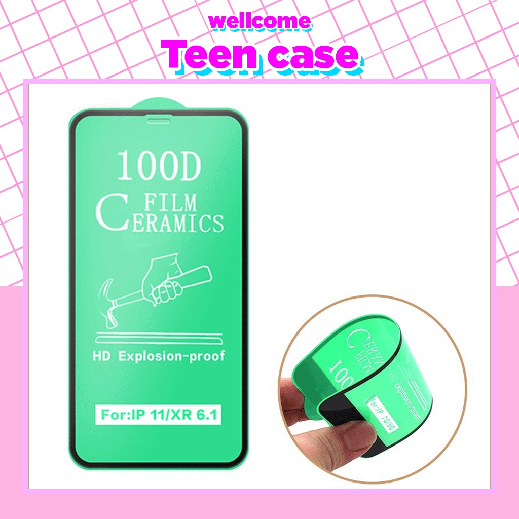 Kính Cường Lực Iphone Full Màn 100D 6/7/8/X/11/12/13/Plus/Max/Pro/ProMax - TEEN CASE