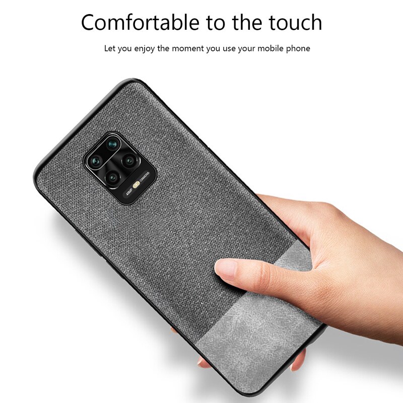 Xiaomi Redmi Note 9S Pro Case Hybrid Cloth Fabric+TPU Soft Ultra Slim Case Cover Free Shipping
