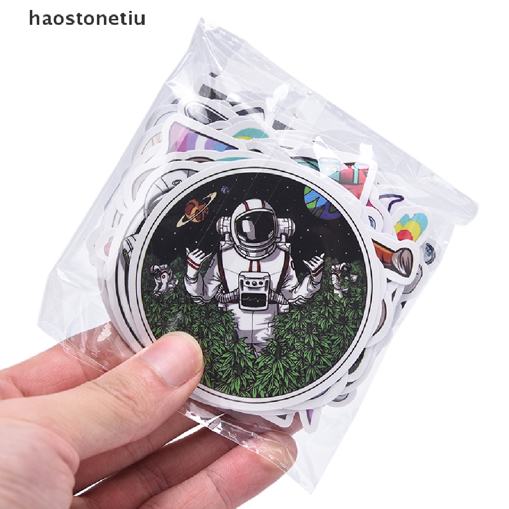 Bộ 50 Miếng Dán Hình Phi Hành Gia Graffiti Chống Thấm Nước Trang Trí Ván Trượt / Laptop / Vali DIY