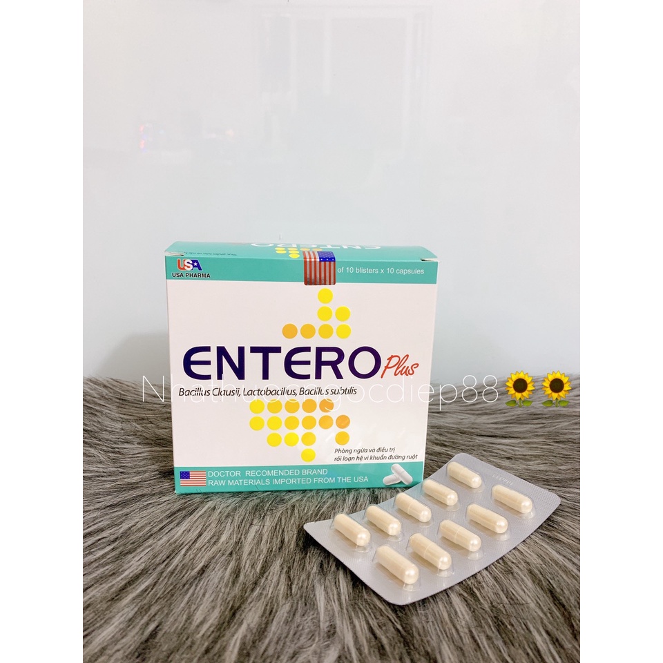 HỘP 100 VIÊN MEN VI SINH ENTERO PLUS - PHÒNG NGỪA RỐI LOẠN HỆ VI KHUẨN ĐƯỜNG RUỘ
