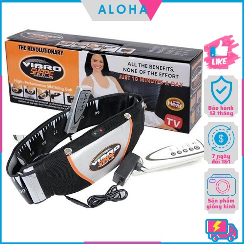 Đai Giảm Mỡ Bụng- Đai Massage Vibro Shape USA, 2 Chế Độ Quấn Nóng &amp; Lạnh, Giảm Mỡ Bụng Nhanh Chóng