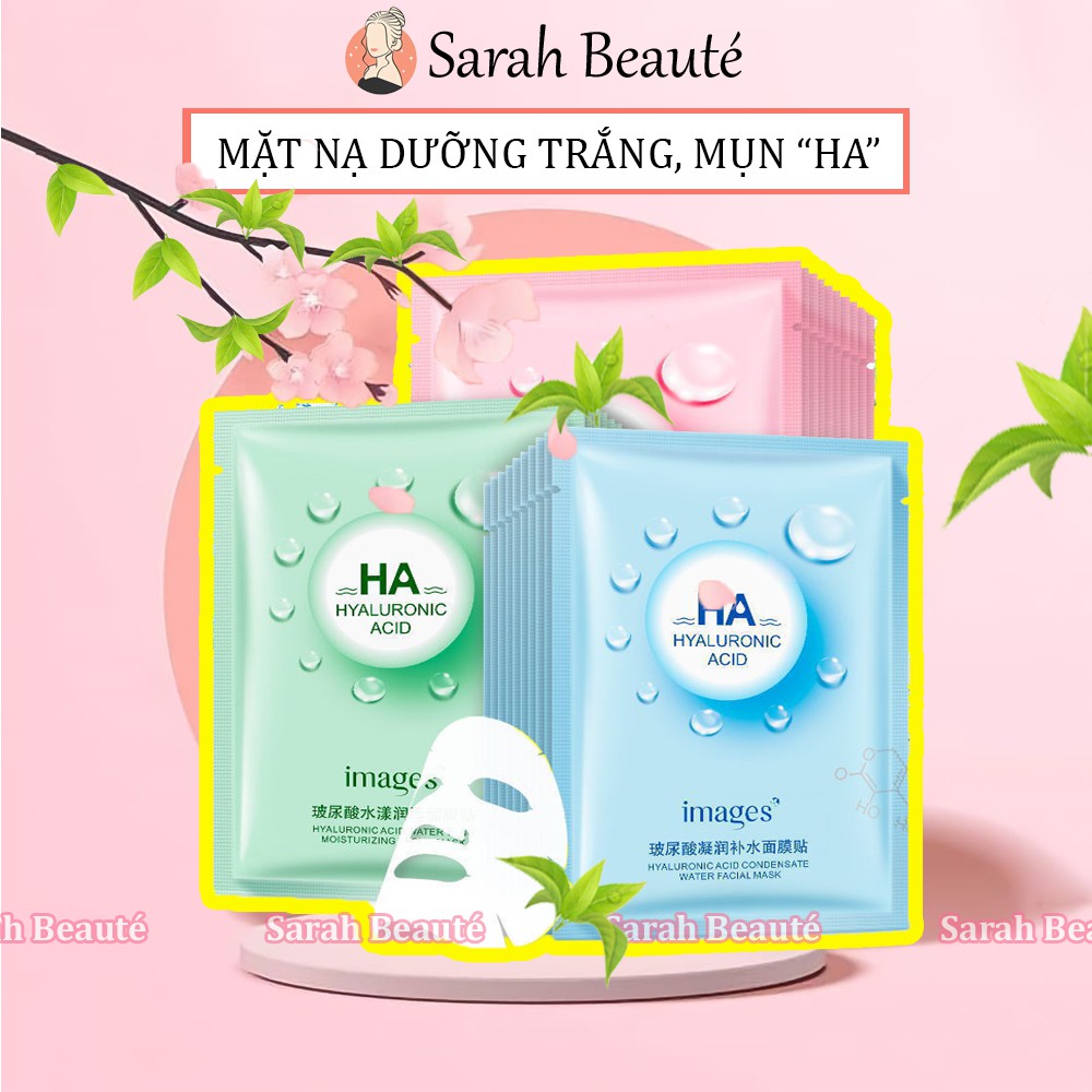 Mặt nạ dưỡng trắng da mụn cấp ẩm thải độc se khít lỗ chân lông HA Image - Sarah Beaute MP04