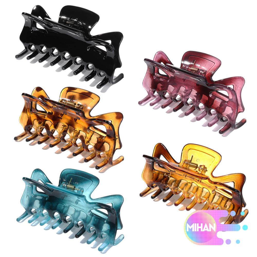 MIHAN1 Fashion Hair Clamps Women Girls Barrette Hair Claw Clip Hair Accessories Leopard Print Strong Hold Acrylic Large Hairpins/Multicolor