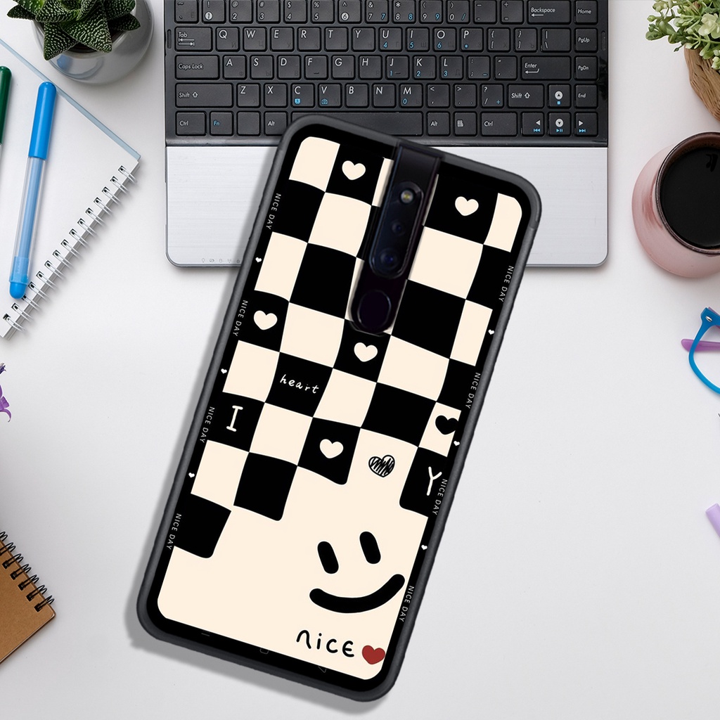 Ốp Lưng OPPO F5 - F7 - F11 - F11 PRO  , In Hình &quot;Black Heart&quot; Phong Cách Đẹp.