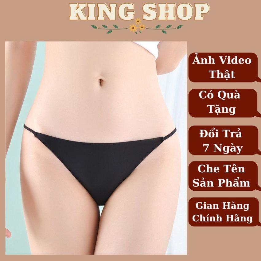 Quần lót nữ đúc su thun lạnh 2 mảnh sexy, quần chíp nữ bikini không đường may dây 2 bên hông gợi cảm Kingshop - L513
