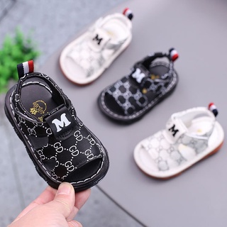 Dép sandal tập đi cho bé trai có kèn kêu tít tít đế êm siêu nhẹ hoạt tiết thời trang ( 308 Q-221 )