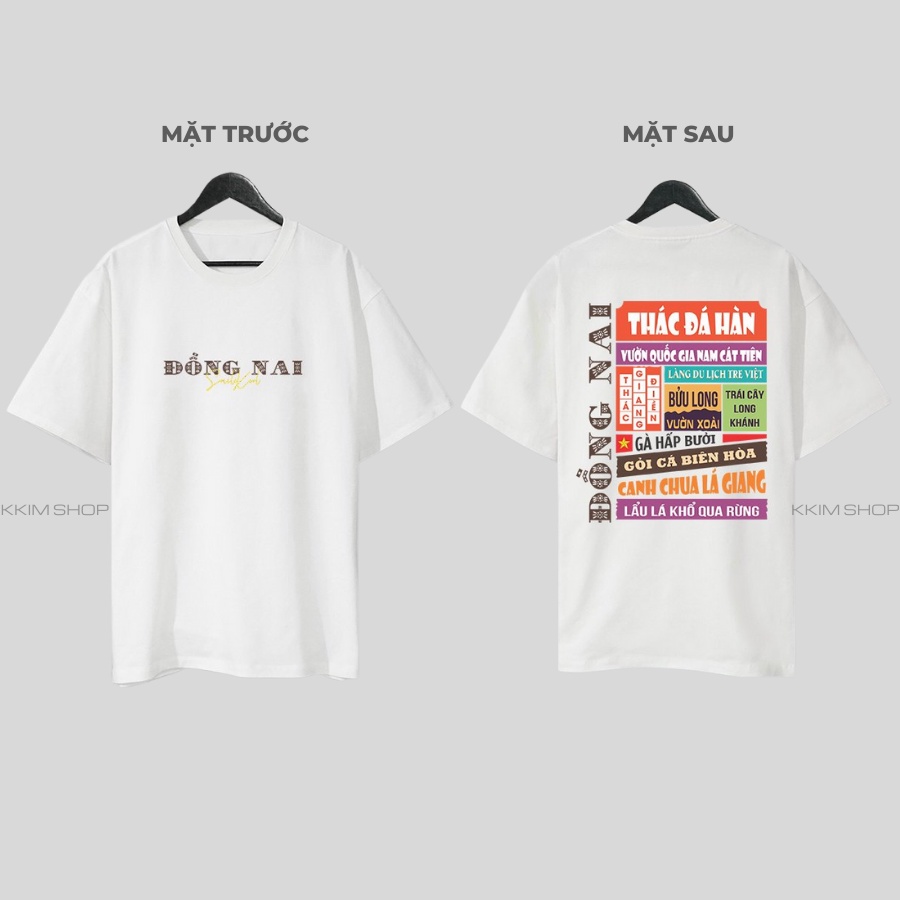 Áo thun tay lỡ ĐỒNG NAI, Áo phông 63 tỉnh thành Form rộng oversize, chất liệu Cotton KKIMSHOP