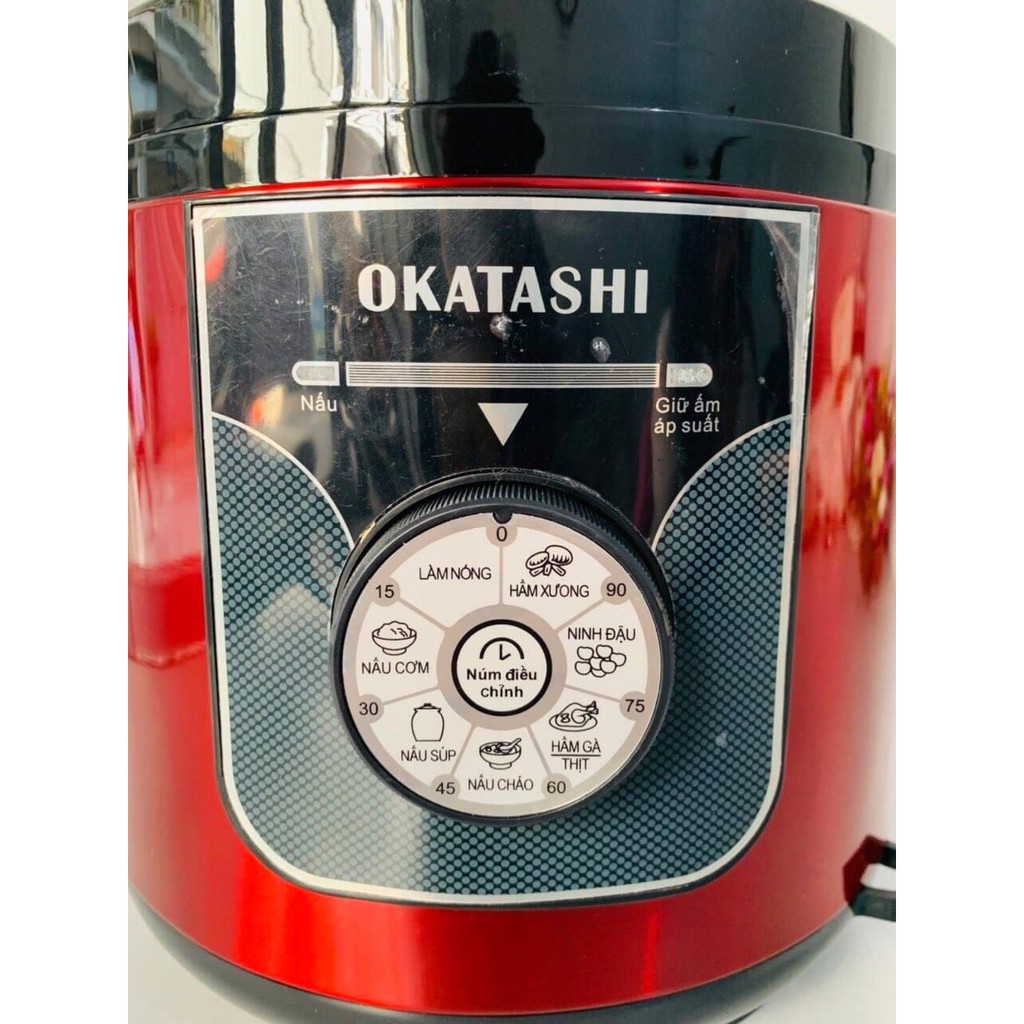 [Ảnh Thật] Nồi Áp Suất Điện OKATASHI 6.0L