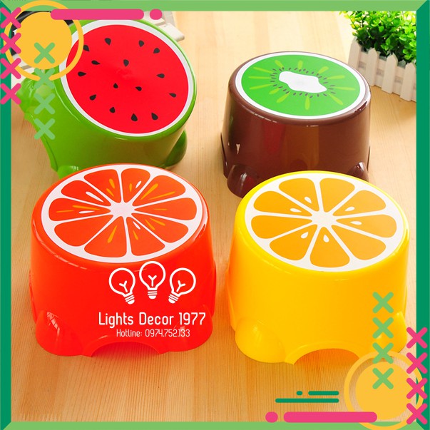 [HLSP83] Ghế nhựa LightsDecor1977 [GIÁ RẺ] [TIỆN LỢI] ☘ Ghế đẩu nhựa hình trái cây đơn giản tiện ích