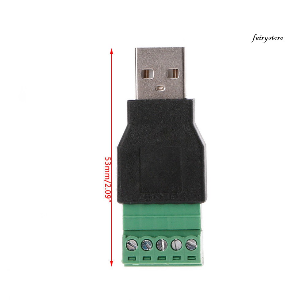 Fs Đầu Nối Usb 2.0 Type A Female / Male Sang 5p Screw W / Shield