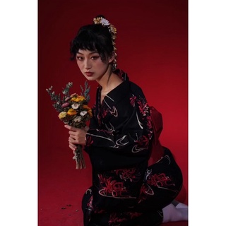 【Hàng có sẵn】Yukata màu đen