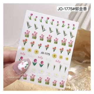 Sticker lụa hoa trang trí móng nail