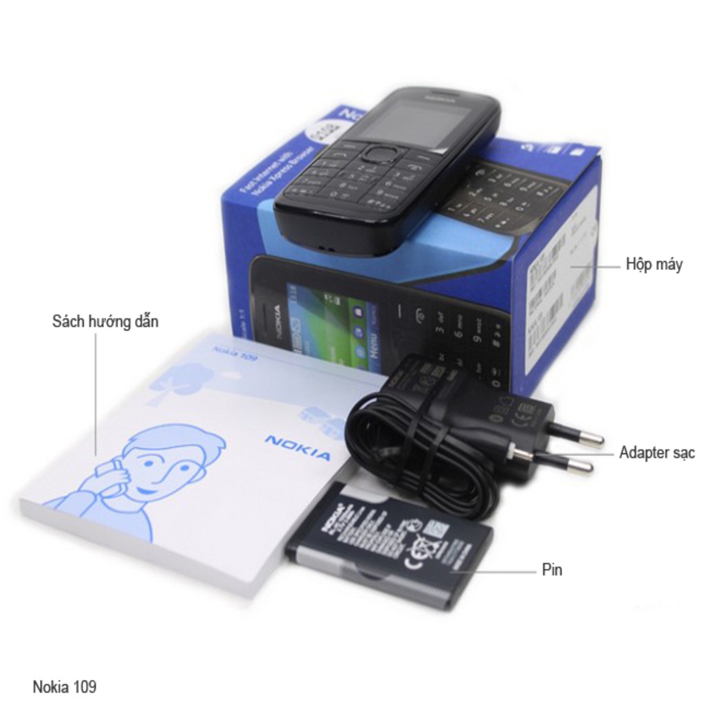 Điện Thoại Nokia 109 Chính Hãng Bảo Hành 12 Tháng Đầy Đủ Phụ Kiện | BigBuy360 - bigbuy360.vn