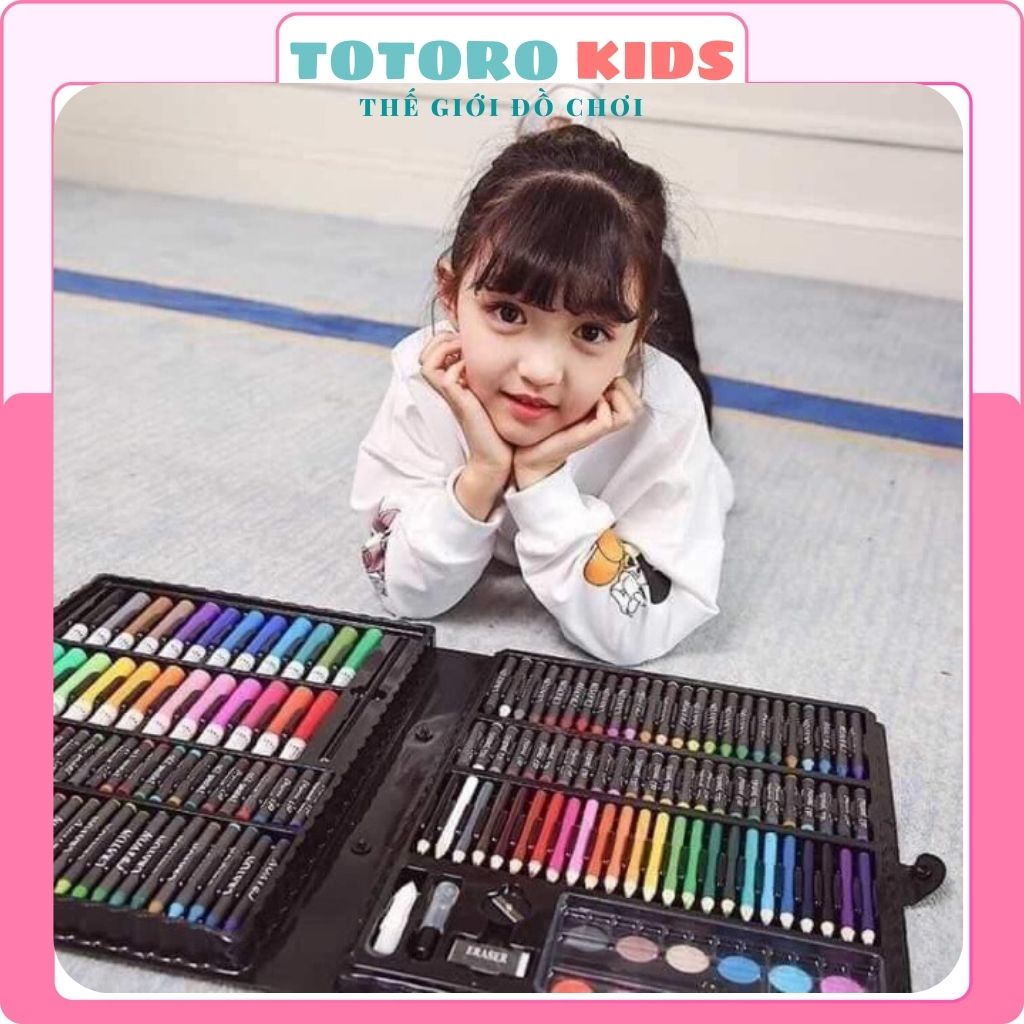 Bộ hộp bút tô màu 150 chi tiết cho bé gái trai thỏa sức sáng tạo