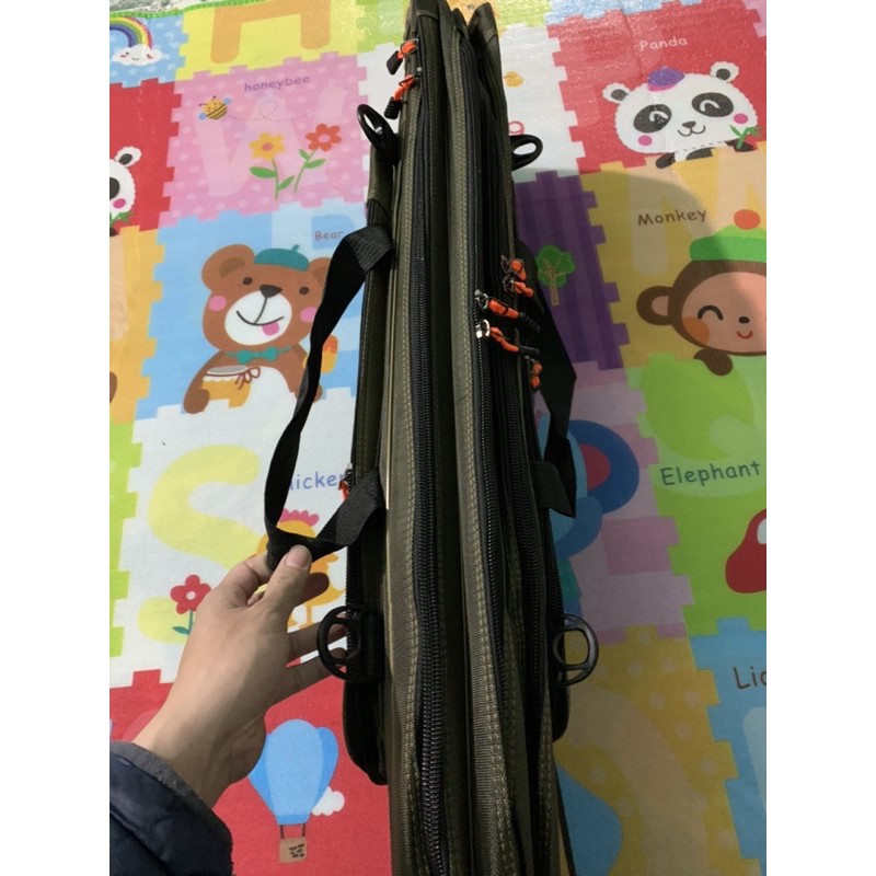 bao đựng cần câu dài 90 cm 3 ngăn + 2 ngăn phụ chống thấm nước siêu bền y hình giá rẻ