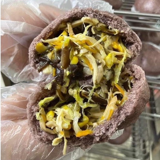 Bánh bao gạo lức đen 6 vị