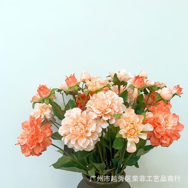 Cành hoa mẫu đơn trà trang trí nhà cửa, tiệc cưới chất liệu lụa mềm siêu giống thật