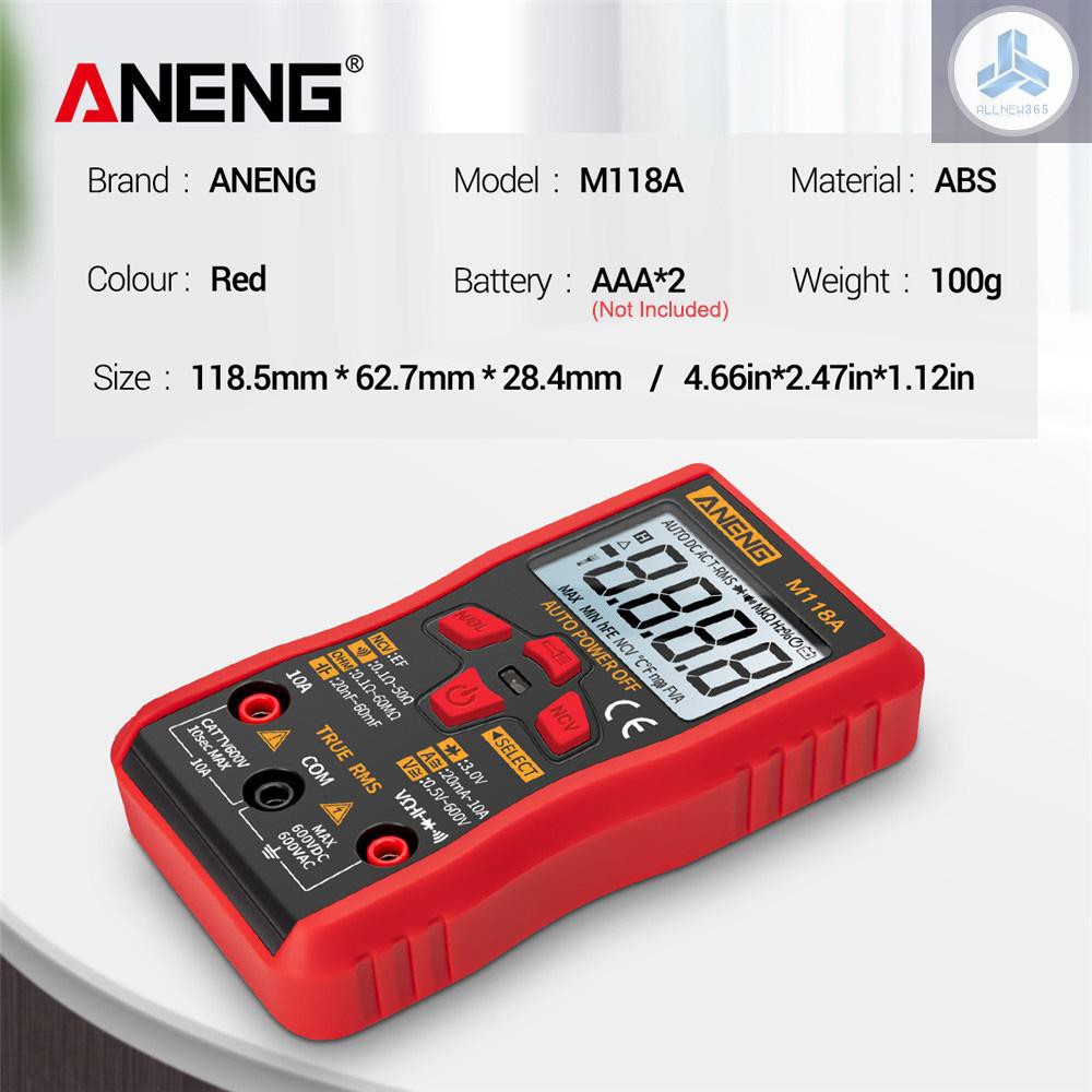 Vạn Năng Kế Kĩ Thuật Số Aneng M118A 6000 Chất Lượng Cao