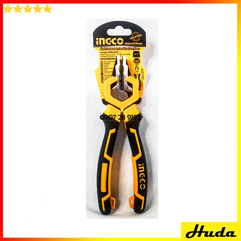 Kềm răng điện 7&quot; 8&quot; 9.5'' cao cấp lực nhẹ Total Ingco kìm thép Cr-V tay cầm cách điện tuốt dây cắt cáp nhổ đinh POI