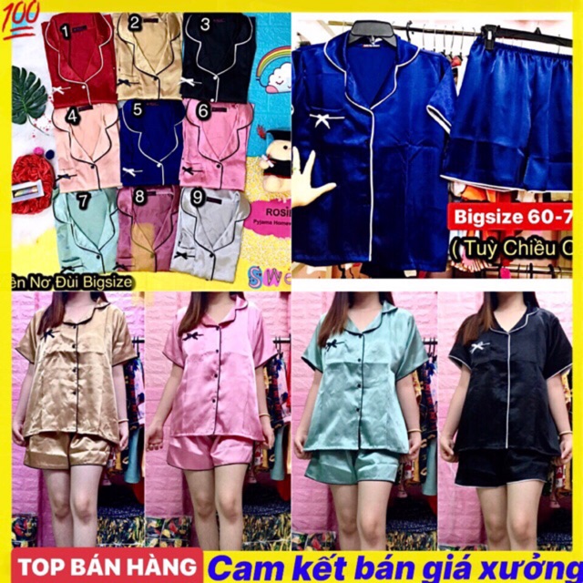 [ Bigsize] Đồ bộ Pijama lụa form đại 60-75kg[ GIÁ LẺ = SỈ ]