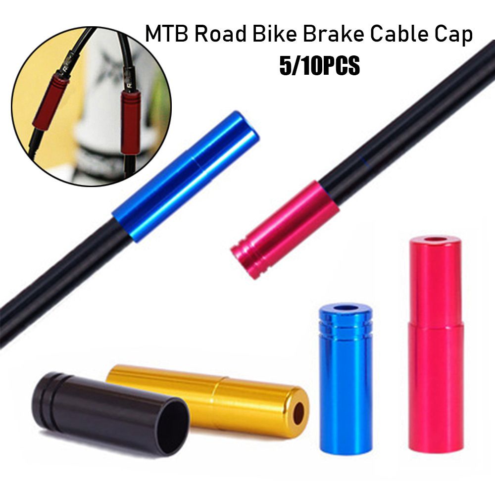 Set 5/10 Nắp Đậy Dây Cáp Phanh Xe Đạp Nhiều Màu Sắc 4mm 5mm Chất Lượng Cao
