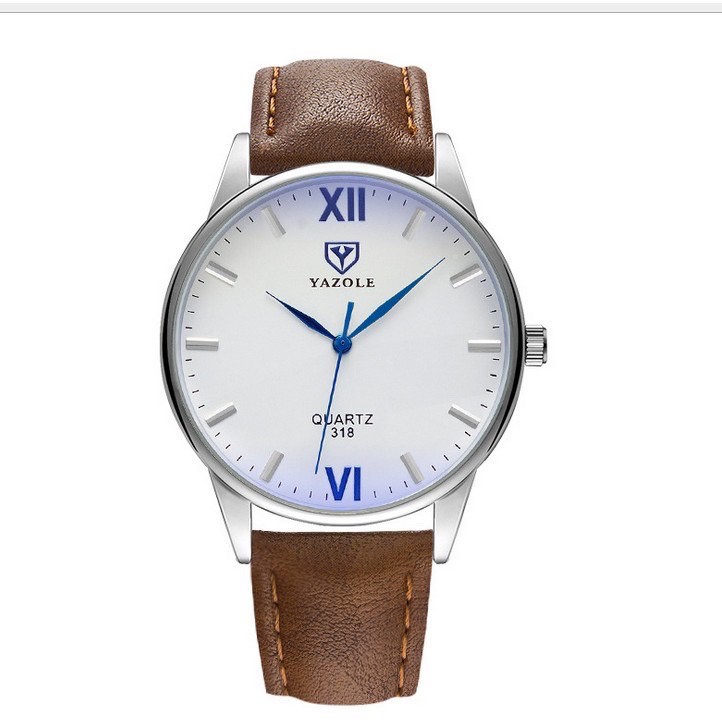 [Mã FAMAYFA2 giảm 10K đơn 50K] Đồng hồ nam YAZOLE 318 dây da cực chất | BigBuy360 - bigbuy360.vn